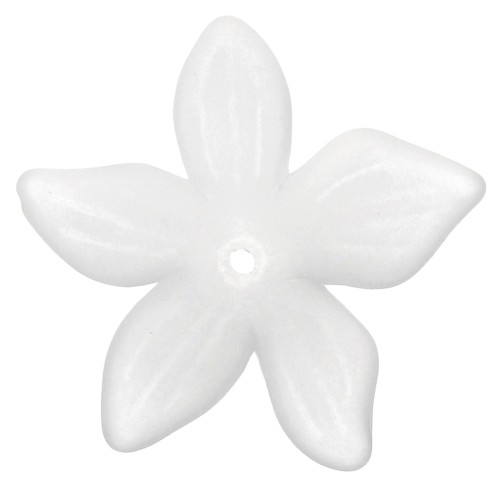 Pendentif fleur 27 mm - Acrylique - Crystal Frosted x1
