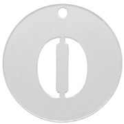 Breloque ronde chiffre 0 - 12 mm en Argent 925 épaisseur 0.4 mm x1|raw }}