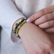 Perles tube de bambou en acrylique opaque 13x5 mm Noir x15