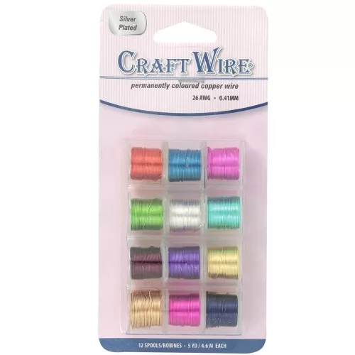 Assortiment de 12 bobines de fil de cuivre 0.41 mm x55m