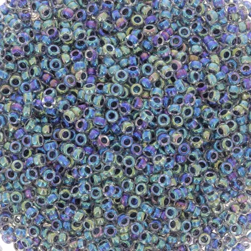 Rocaille Miyuki 15/0 283 - Crystal AB Black Lined x8g