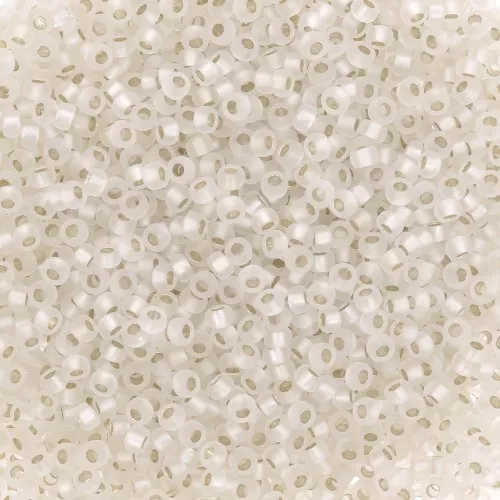 Rocaille Miyuki 15/0 1F - Crystal Silver Lined Mat x8g