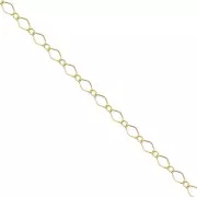 Chaîne maille rombo alternée 2.3 mm Gold Filled (or laminé) x50cm