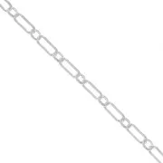 Chaîne maille rectangle alternée Fantaisie 3 mm - Argent 925 x50cm