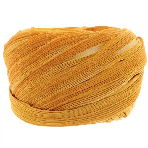 Ruban twill de soie Shibori Ecru Gold x10cm