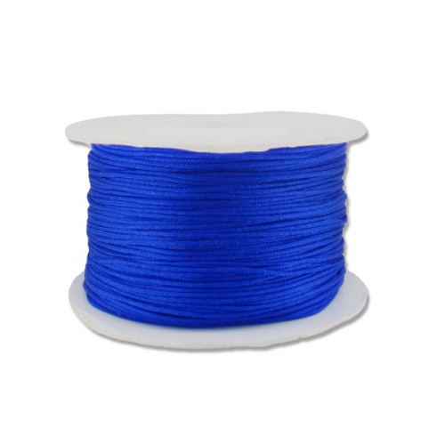 Fil de jade / Fil nylon tressé 0.8 mm Bleu Electrique x50 m