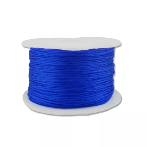Fil de jade / Fil nylon tressé 0.8 mm Bleu Electrique x50 m