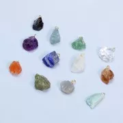 Pendentif pierre brute - pierre de naissance Mars - Argent 925 - Aigue marine x1