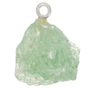 Pendentif pierre brute - pierre de naissance Mai - Argent 925 - Aventurine x1