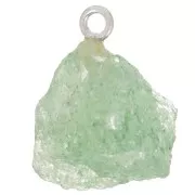 Pendentif pierre brute - pierre de naissance Mai - Argent 925 - Aventurine x1
