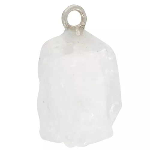 Pendentif pierre brute - pierre de naissance Juin - Argent 925 - Pierre de lune x1