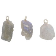 Pendentif pierre brute - pierre de naissance Septembre - Argent 925 Labradorite x1