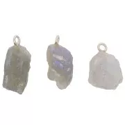 Pendentif pierre brute - pierre de naissance Septembre - Argent 925 Labradorite x1