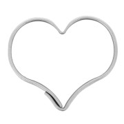 Mini emporte-pièce en fer blanc pour modelage 15x18 mm Coeur|raw }}