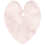 Pendentif coeur plat 19x16 mm en pierre gemme - Quartz rose x1|raw }}