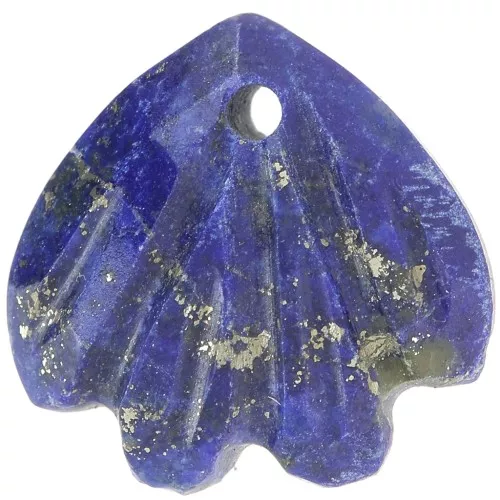 Sequin coquillage 12 mm en pierre gemme - Lapis Lazuli x1