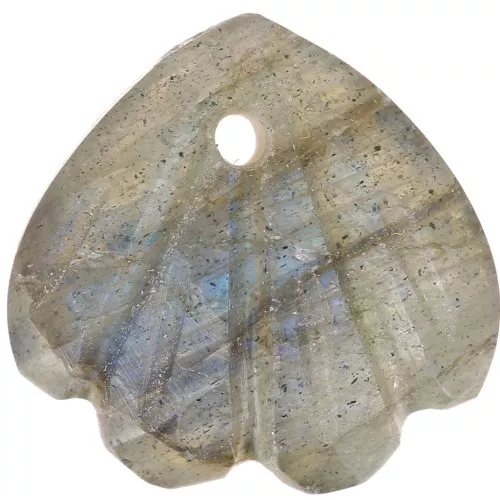 Sequin coquillage 12 mm en pierre gemme - Labradorite x1