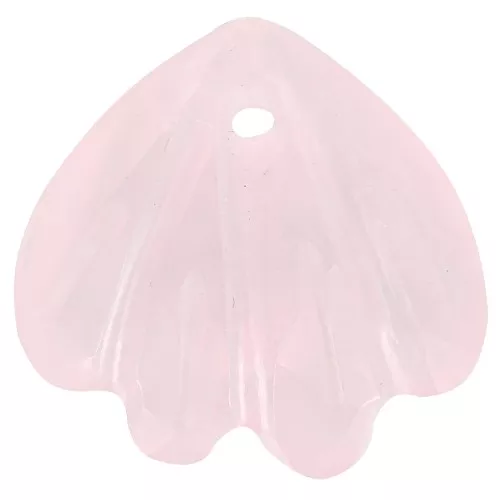 Sequin coquillage 12 mm en pierre gemme - Quartz Rose x1
