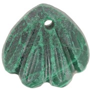 Sequin coquillage 12 mm en pierre gemme - Malachite x1