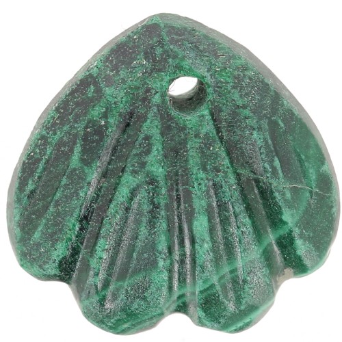 Sequin coquillage 12 mm en pierre gemme - Malachite x1