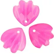 Sequin coquillage 12 mm en pierre gemme teintée - Calcédoine Rose x1