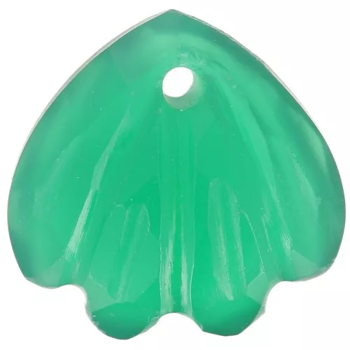 Sequin coquillage 12 mm en pierre gemme teintée - Onyx Vert x1