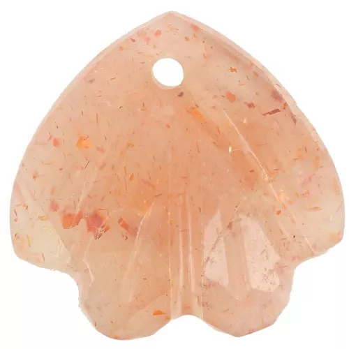 Sequin coquillage 12 mm en pierre gemme - Pierre de lune Peach x1
