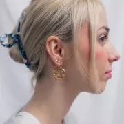 Créoles torsadées - 26 mm - Acier inoxydable 316L Doré x2