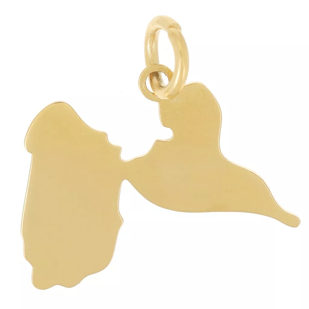 Pendentif Guadeloupe 971 En Argent 925 Avec Zirconium - Neuf Avec étiquettes - Sans Nickel