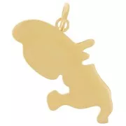 Pendentif Martinique 25x14 mm - Acier inoxydable 316L Doré x1