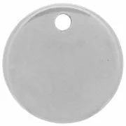 Sequins ronds 12 mm - médaille à graver - Acier inoxydable 303L x4