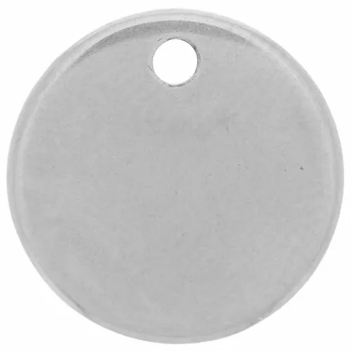 Sequins ronds 12 mm - médaille à graver - Acier inoxydable 303L x4