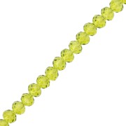 Perles rondelles facettées - rondes aplaties - 6x5 mm Olivine x40cm|raw }}