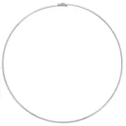 Tour de cou torque rigide plat 3.5 mm - Argenté x13.5cm