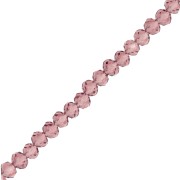 Perles rondelles facettées - rondes aplaties -4x3.5 mm Amethyst x40cm|raw }}