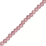 Amethyst - Perles rondelles facettées - rondes aplaties -4x3.5 mm Amethyst x40cm Perles rondelles facettées - rondes aplaties -4x3.5 mm Amethyst x40cm