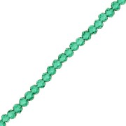 Perles rondelles facettées - rondes aplaties 4x3.5 mm - Emerald x40cm