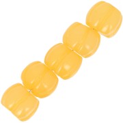 Perle citrouille 12 mm résine opaque - Jaune x1