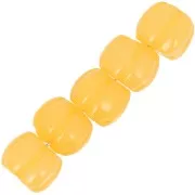 Perle citrouille 12 mm résine opaque - Jaune x1
