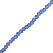 Perles rondelles facettées - rondes aplaties - 4.5x3.5 mm Sapphire x40cm