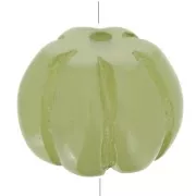 Perle citrouille 12 mm résine opaque - Olive x1