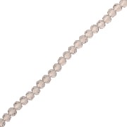 Perles rondelles facettées - rondes aplaties 4x3.5 mm Black Diamond x38cm