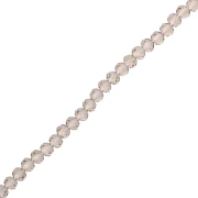 Perles rondelles facettées - rondes aplaties 4x3.5 mm Black Diamond x38cm