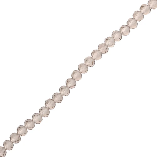 Perles rondelles facettées - rondes aplaties 4x3.5 mm Black Diamond x38cm