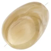 Perles plates irrégulières acrylique 18x13mm kaki marbré x10