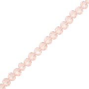 Perles rondelles facettées - rondes aplaties - 4x3.5 mm Light Rose x40cm|raw }}