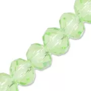 Perles rondelles facettées - rondes aplaties -6x4 mm Peridot x40cm