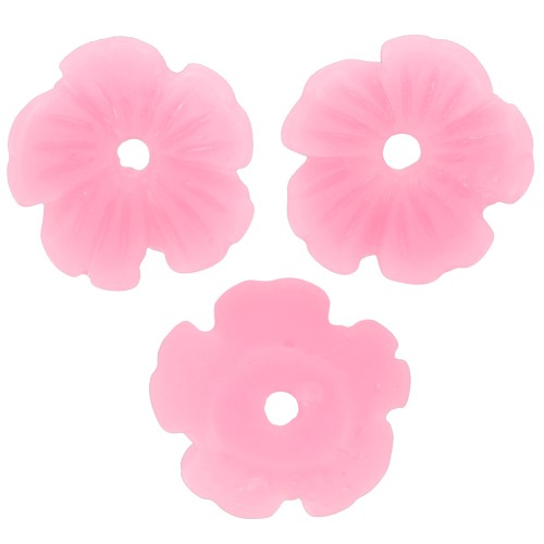 Coupelles Fleur 10 mm en résine - Rose x12
