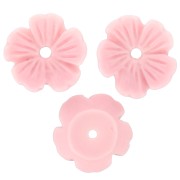 Coupelles Fleur 10 mm en résine - Rose clair x12|raw }}