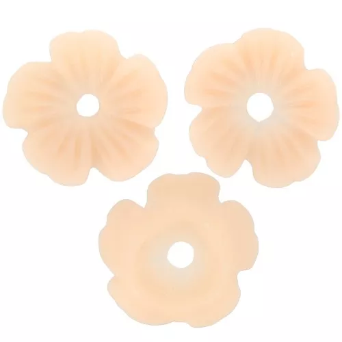 Coupelles Fleur 10 mm en résine - Saumon clair x12